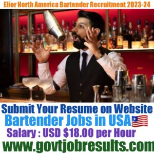 Elior North America Bartender Recruitment 2023-24
