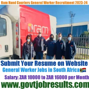 Ram Hand Couriers General Worker Recruitment 2023-24