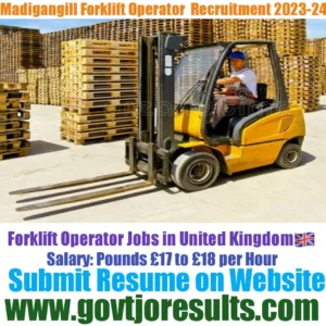 Madigan Gill Forklift Operator Recruitment 2023-24