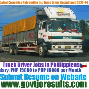 Caisel Cosmetics Rebranding INC HGV Truck Driver Recruitment 2023-24