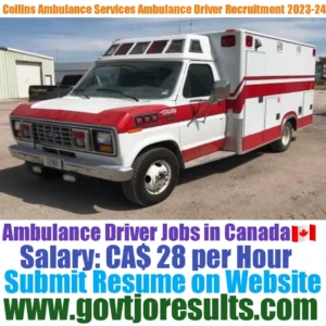 Collin Ambulance Service Ambulance Driver Recruitment 2023-24