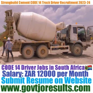 Strongbuild Cement CODE 14 Truck Driver Recruitment 2023-24