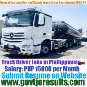Kempal Construction And Supply Truck Driver Recruitment 2023-24