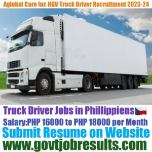 AGlobal Care HGV Truck Driver Recruitment 2023-24