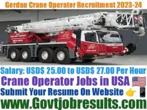 Gerdau Crane Operator Recruitment 2023-24