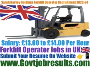 Sarah Harvey Holdings Forklift Operator 2023-24