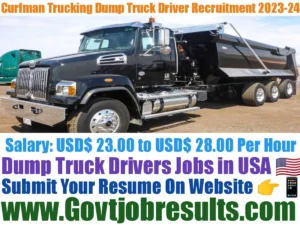 Curfman Trucking Dump Truck Driver Recruitment 2023-24