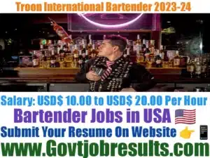 Troon International Bartender 2023-24