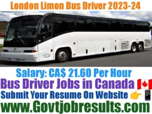 London Limos Bus Driver Recruitment 2023-24