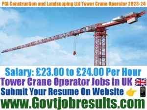 PGI Construction and Landscaping Tower Crane Operator 2023-24