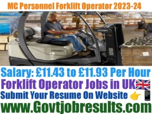 MC Personnel Forklift Operator 2023-24