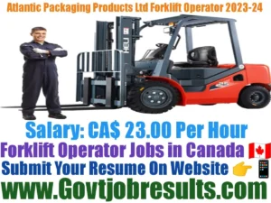 Atlantic Packaging Products Ltd Forklift Operator 2023-24
