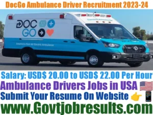 DocGo Ambulance Driver Recruitment 2023-24