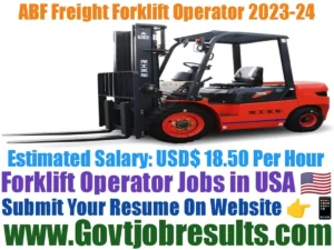 ABF Freight Forklift Operator 2023-24