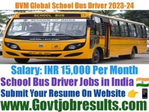 BVM Global School Bus Driver 2023-24