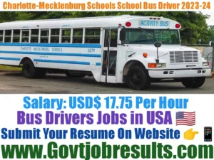 Charlotte-Mecklenburg Schools School Bus Driver 2023-24