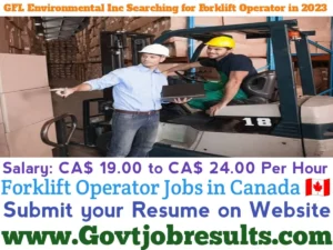 GFL Environmental Inc Searching for Forklift Operator in 2023
