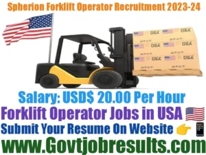 Spherion Forklift Operator Recruitment 2023-24
