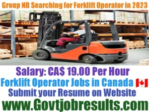 Group NB Searching for Forklift Operators in 2023