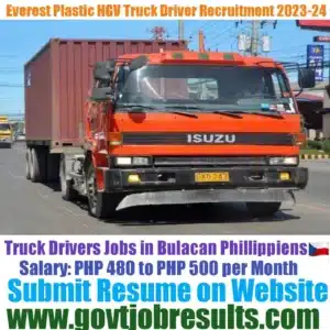 Everest plastic Container Need HGV Truck Driver Recruitment 2023