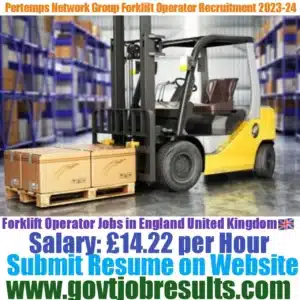 Pertemps Network Group Need Forklift Operator 2023