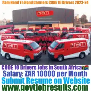 Ram Hand to Hand courier Urgently Need CODE 10 Driver 2023