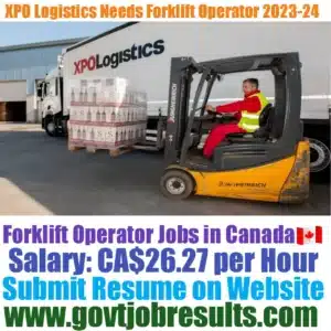 XPO Logistics Needs Forklift Operator 2023