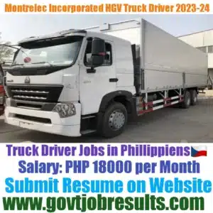 Montrelec Incorporated Needs HGV Truck Driver 2023