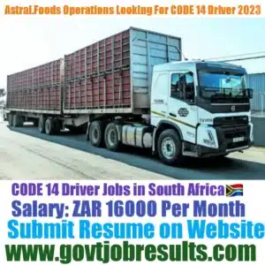 Astral Operations Looking For CODE 14 Driver 2023