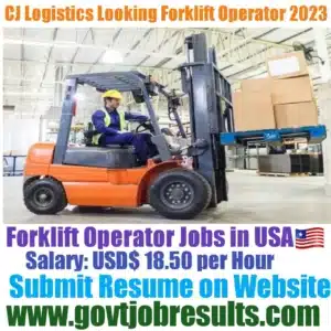 Cj Logistics Looking for Forklift Operator 2023