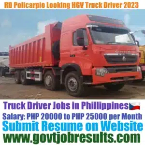 RD Policarpio Looking for Truck Driver 2023
