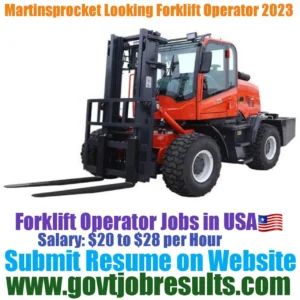 Martin Sprocket Looking For Forklift Operator 2023