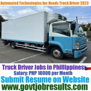 Automated Technologies INC Need Truck Driver 2023