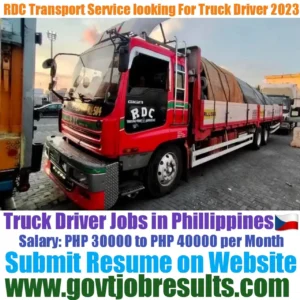 RDC Transport Services looking for Truck Driver 2023