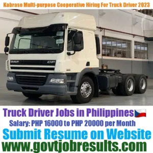 Kabraso Multi-purpose Hiring HGV Truck Driver 2023