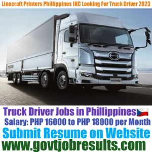 Linocarft Printers Phillippines INC Hiring Truck Driver 2023
