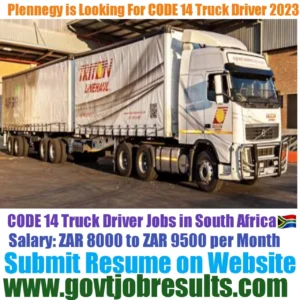 Plennegy is looking for CODE 14 Reach Truck Driver 2023