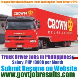 Crown Worldwide Movers INC looking For Truck Driver 2023
