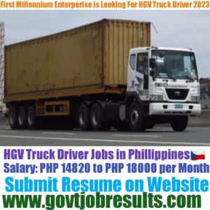 First Millennium Enterprise is looking for HGV Truck Driver 2023