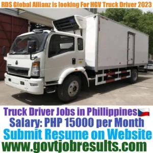 RDS Global Allianz is Looking for HGV Truck Driver 2023