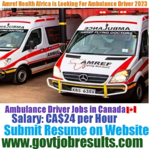 Amref Health Africa is looking for Ambulance Driver 2023