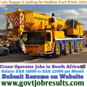 GMSL Group is looking for Heavy Crane Operator in 2023