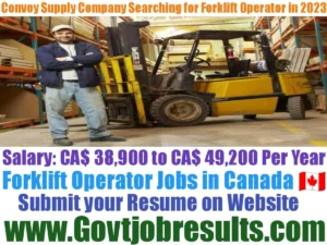 Convoy Supply Searching for Forklift Operator in 2023