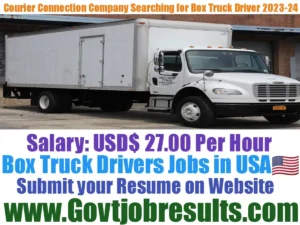 Courier Connection Company Searching for Box Truck Driver 2023-24