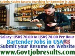 Soboba Casino Resorts Searching for Bartender in 2023