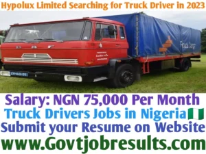 Hypolux Limited Searching for Truck Driver in 2023
