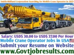 Smith-Midland Corporation Searching for Mobile Crane Operator in 2023