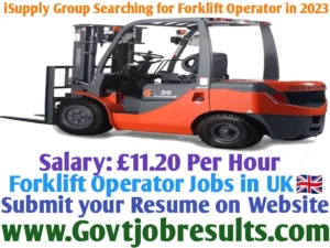 iSupply Group Searching for Forklift Operator in 2023
