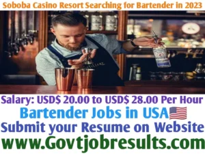 Soboba Casino Resort Searching for Bartender in 2023