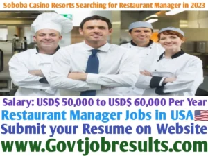 Soboba Casino Resorts Searching for Restaurant Manager in 2023